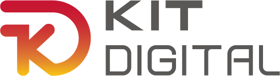 Logo de Kit Digital, un programa que promueve la transformación digital de pequeñas y medianas empresas en España.